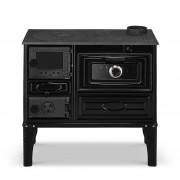  DUVAL EK-4012 BL (BLACK EDITION). Дров'яна піч-кухня «євро буржуйка» з духовкою