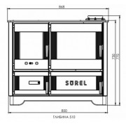  Duval EK-5136 BL (BLACK EDITION) Піч-камін опалювально-варильна